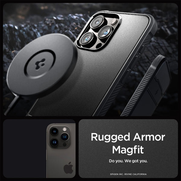 Spigen Rugged Armor (MagFit) Case iPhone 15 Pro Max