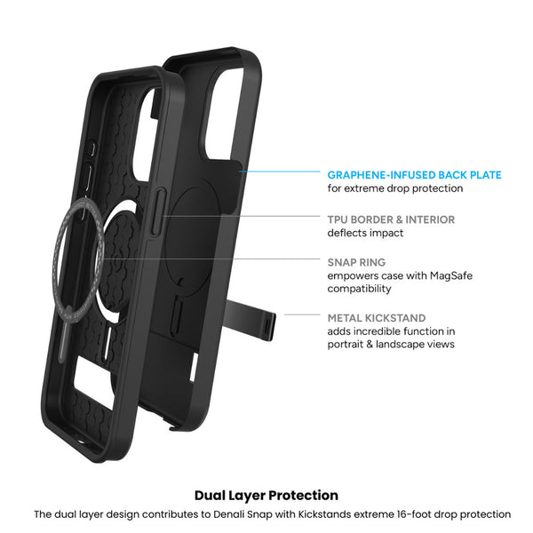 ZAGG Denali Snap Kickstand Case iPhone 15 Pro Max