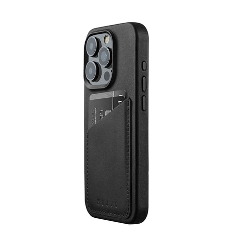Mujjo Full Leather Wallet Case iPhone 15 Pro