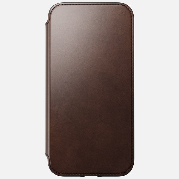 Nomad Modern Horween Leather Folio Case iPhone 14 Pro Max