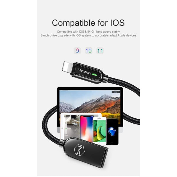 Mcdodo Lightning Cable Auto Power Off with Led 1.2m
