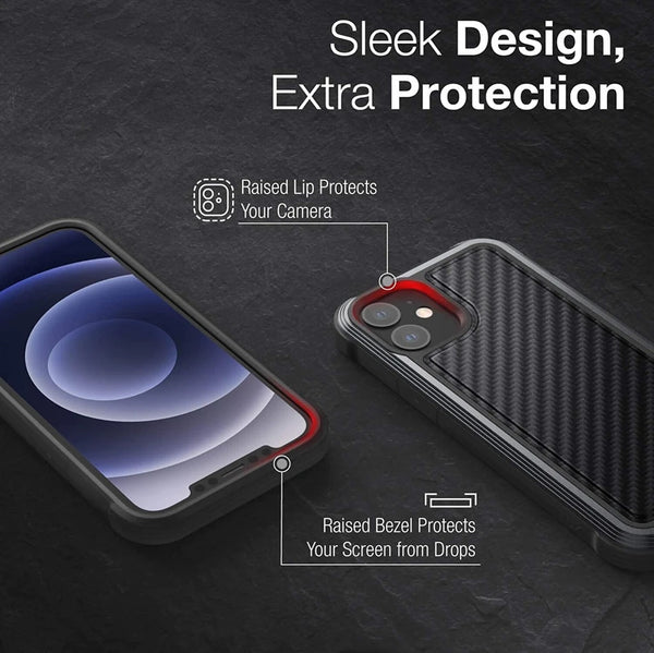 Raptic Lux Black Carbon Fiber iPhone 12/12 Pro