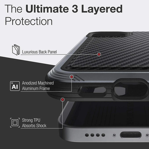 Raptic Lux Black Carbon Fiber iPhone 12 Pro Max